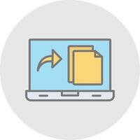File Line Filled Light Icon vector