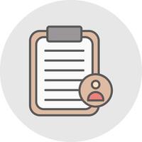 Tasks Line Filled Light Icon vector