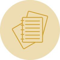 Notes Line Yellow Circle Icon vector