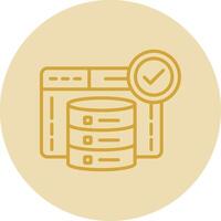 Server Line Yellow Circle Icon vector