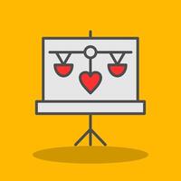 Training Filled Shadow Icon vector