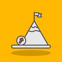 Boulder Filled Shadow Icon vector