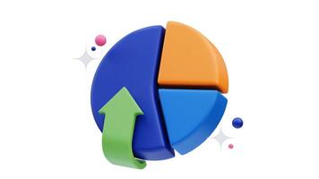 Kuchen Diagramm 3d Animation video