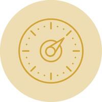 Timer Line Yellow Circle Icon vector