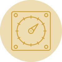 Timer Line Yellow Circle Icon vector