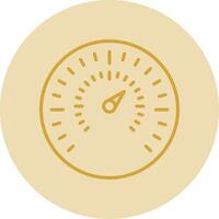 Gauge Line Yellow Circle Icon vector