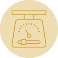 Scales Line Yellow Circle Icon vector