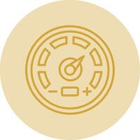 Gauge Line Yellow Circle Icon vector