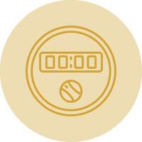 Dial Line Yellow Circle Icon vector