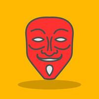 Mask Filled Shadow Icon vector