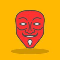 Mask Filled Shadow Icon vector