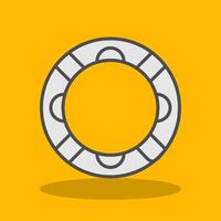 Rubber Ring Filled Shadow Icon vector