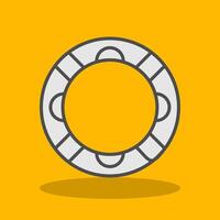 Rubber Ring Filled Shadow Icon vector