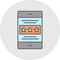 Rating Line Filled Light Icon vector