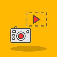 Camera Filled Shadow Icon vector