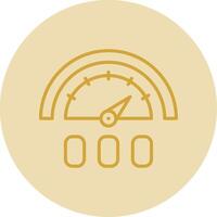 Gauge Line Yellow Circle Icon vector