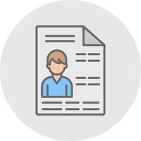 File Line Filled Light Icon vector