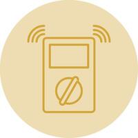 Metre Line Yellow Circle Icon vector