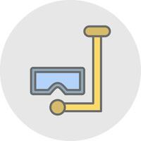 Snorkle Line Filled Light Icon vector
