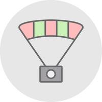 Paragliding Line Filled Light Icon vector