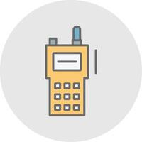 Walkie Talkie Line Filled Light Icon vector