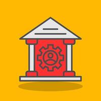 Saw Machine Filled Shadow Icon vector