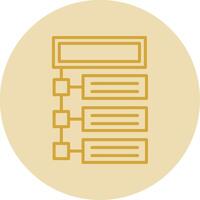 Program Line Yellow Circle Icon vector