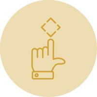 Gestures Line Yellow Circle Icon vector