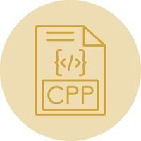 Cpp Line Yellow Circle Icon vector