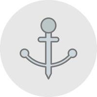 Anchor Line Filled Light Icon vector
