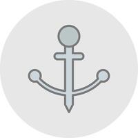 Anchor Line Filled Light Icon vector