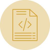 Coding Line Yellow Circle Icon vector