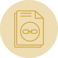 Links Line Yellow Circle Icon vector