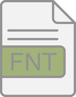 fnt archivo formato línea lleno ligero icono vector