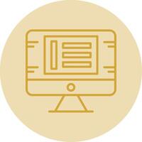 Layout Line Yellow Circle Icon vector