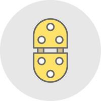 Hinge Line Filled Light Icon vector