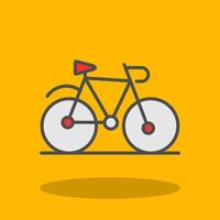 Bicycle Filled Shadow Icon vector