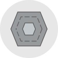 Nut Line Filled Light Icon vector