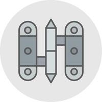 Hinge Line Filled Light Icon vector