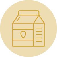 Milk Line Yellow Circle Icon vector