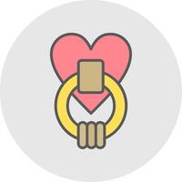 Door Knocker Line Filled Light Icon vector