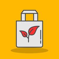 Eco Bag Filled Shadow Icon vector