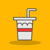 Soda Drink Filled Shadow Icon vector