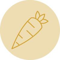 Carrot Line Yellow Circle Icon vector