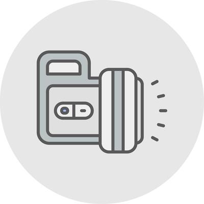 Torch Line Filled Light Icon