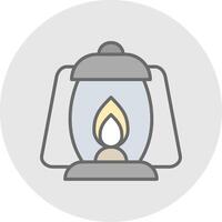 Lamps Line Filled Light Icon vector