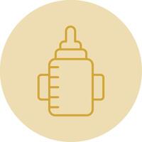 Feeder Line Yellow Circle Icon vector