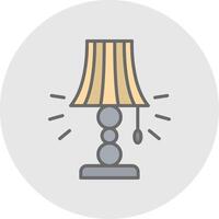 Lamp Line Filled Light Icon vector