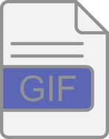 gif archivo formato línea lleno ligero icono vector