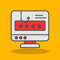 Phishing Filled Shadow Icon vector